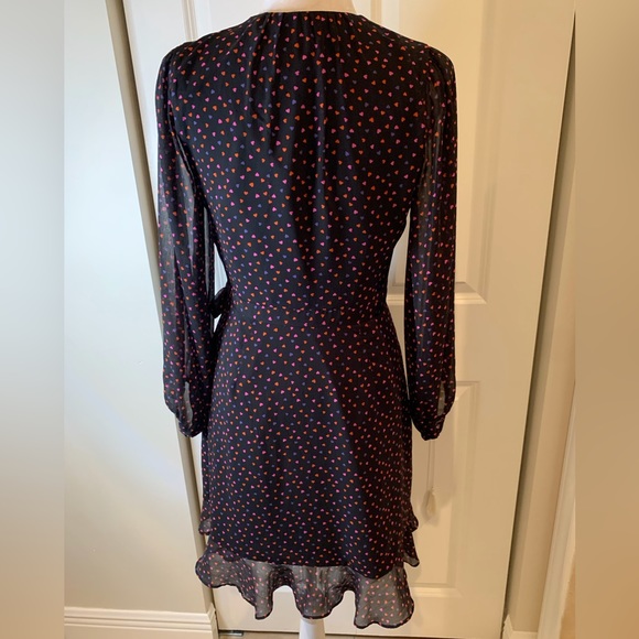 Banana Republic Black Ruffle Hearts ๐ Print Midi Dress ๐ - Picture 6 of 8